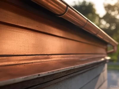 Copper gutter cleaning